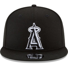 Los Angeles Angels Black & White 9FIFTY Snapback Hat Black
