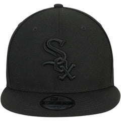Chicago White Sox Black on Black 9FIFTY Team Snapback Adjustable Hat Black