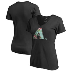 Arizona Diamondbacks Women's Lovely V-Neck T-Shirt Black