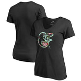 Baltimore Orioles Women's Lovely V-Neck T-Shirt Black