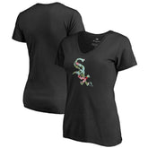 Chicago White Sox Women's Lovely V-Neck T-Shirt Black