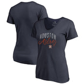 Houston Astros Women's Graceful V-Neck T-Shirt Navy