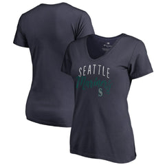 Seattle Mariners Women's Graceful V-Neck T-Shirt Navy