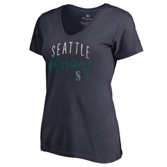 Seattle Mariners Women's Graceful V-Neck T-Shirt Navy