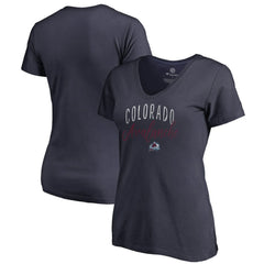 Colorado Avalanche Women's Graceful V-Neck T-Shirt - Navy T-shirts