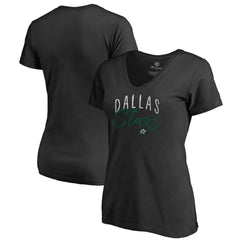 Dallas Stars Women's Graceful V-Neck T-Shirt - Black T-shirts