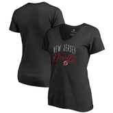 New Jersey Devils Women's Graceful V-Neck T-Shirt - Black T-shirts