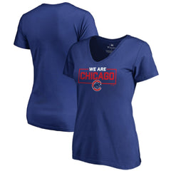 Chicago Cubs Women's We Are Icon V-Neck T-Shirt Royal