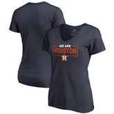Houston Astros Women's We Are Icon V-Neck T-Shirt Navy