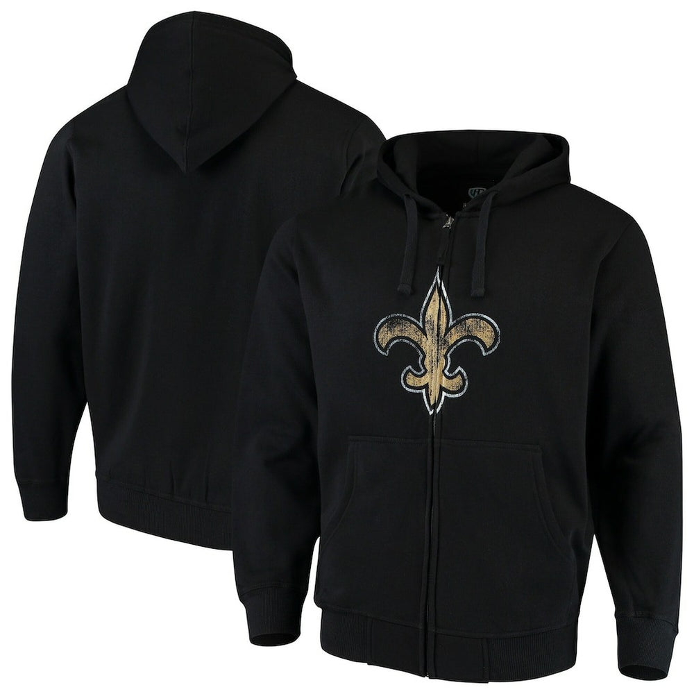 New Orleans Saints G-III Sports by Carl Banks Primary Logo Full-Zip Hoodie - Black online