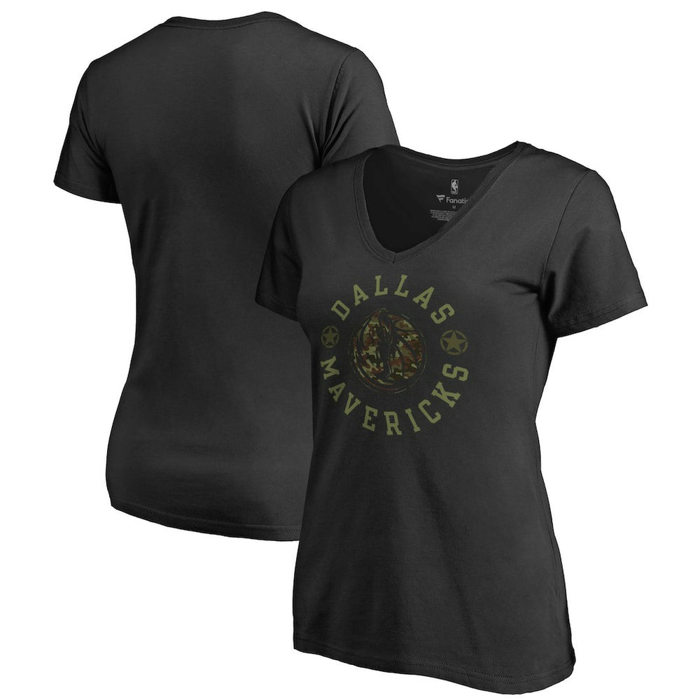 Dallas Mavericks Women's Liberty V-Neck T-Shirt sale - Black outlet