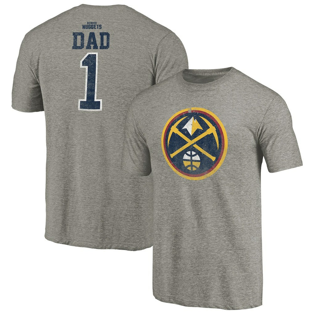Denver Nuggets Greatest Dad Tri-Blend T-Shirt sale - Gray outlet