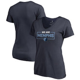 Memphis Grizzlies Women's We Are Iconic Collection V-Neck T-Shirt - Navy outlet