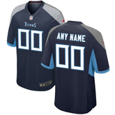 Tennessee Titans Youth Custom Game Jersey - Navy discount