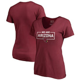 Arizona Cardinals Women's We Are Icon V-Neck T-Shirt - Cardinal for sale