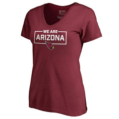 Arizona Cardinals Women's We Are Icon V-Neck T-Shirt - Cardinal for sale