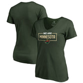 Minnesota Wild Women's Iconic Collection V-Neck T-Shirt - Green T-shirts