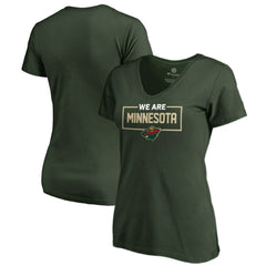 Minnesota Wild Women's Iconic Collection V-Neck T-Shirt - Green T-shirts