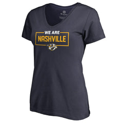 Nashville Predators Women's Iconic Collection V-Neck T-Shirt - Navy T-shirts