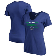 Vancouver Canucks Women's Iconic Collection V-Neck T-Shirt - Blue T-shirts