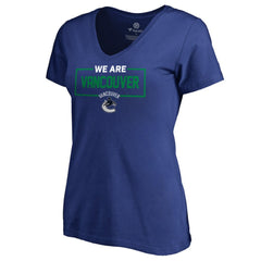 Vancouver Canucks Women's Iconic Collection V-Neck T-Shirt - Blue T-shirts