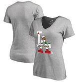 Los Angeles Dodgers Women's Hometown Collection Cali Flag T-Shirt Heathered Gray