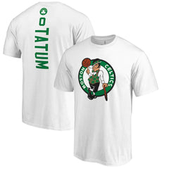 Jayson Tatum Boston Celtics Backer Name & Number T-Shirt - White shop