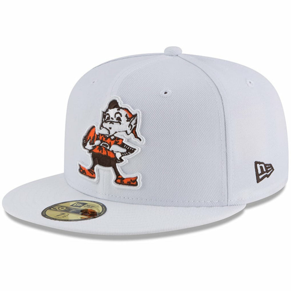 Cleveland Browns New Era Throwback Logo Omaha 59FIFTY Fitted Hat - White sale