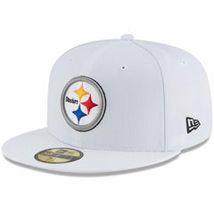 Pittsburgh Steelers New Era Omaha 59FIFTY Fitted Hat - White for sale