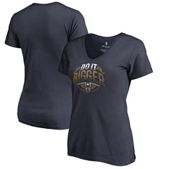 New Orleans Pelicans Women's Hometown Collection Do It Bigger V-Neck T-Shirt - Navy on sale