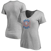 Philadelphia 76ers Women's Hometown Collection Unite V-Neck T-Shirt - Heather Gray on sale