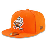Cleveland Browns New Era Omaha Brownie The Elf Throwback 59FIFTY Fitted Hat - Orange discount