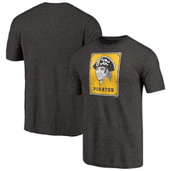 Pittsburgh Pirates Cooperstown Collection Forbes Tri-Blend T-Shirt Heathered Black