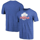 Texas Rangers Cooperstown Collection Forbes Tri-Blend T-Shirt Heathered Royal