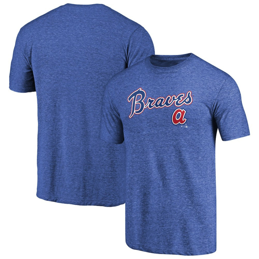 Atlanta Braves Vintage Cooperstown Collection Wahconah Tri-Blend T-Shirt Blue