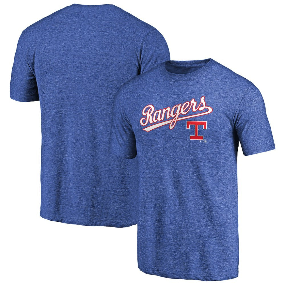 Texas Rangers Vintage Cooperstown Collection Wahconah Tri-Blend T-Shirt Royal