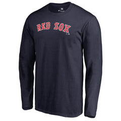 Boston Red Sox Team Wordmark Long Sleeve T-Shirt Navy
