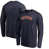 Houston Astros Team Wordmark Long Sleeve T-Shirt Navy