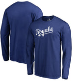 Kansas City Royals Team Wordmark Long Sleeve T-Shirt Royal
