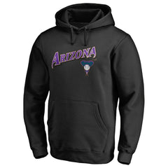Arizona Diamondbacks Vintage Cooperstown Collection Wahconah Fitted Pullover Hoodie Black