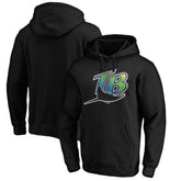 Tampa Bay Rays Vintage Cooperstown Collection Wahconah Fitted Pullover Hoodie Black