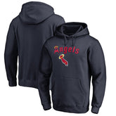 Los Angeles Angels Vintage Cooperstown Collection Wahconah Fitted Pullover Hoodie Navy
