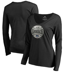 Arizona Diamondbacks Women's Cooperstown Collection Slider Long Sleeve V-Neck T-Shirt Black