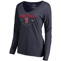 Boston Red Sox Women's Live For It Long Sleeve T-Shirt Navy