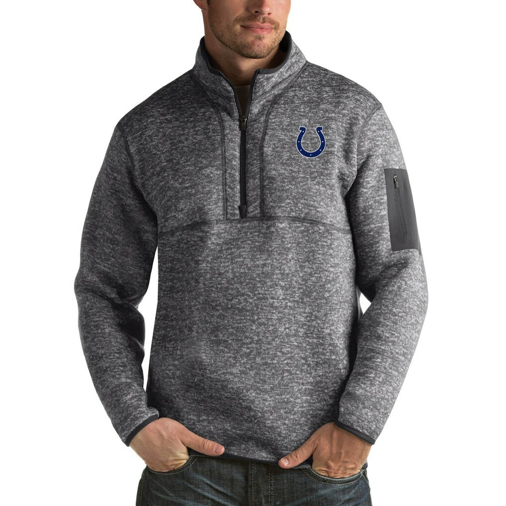 Indianapolis Colts Antigua Fortune Big & Tall Quarter-Zip Pullover Jacket - Charcoal on sale