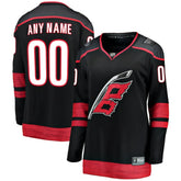 Carolina Hurricanes Fanatics Women's Home Breakaway Custom Jersey - Black Jerseys