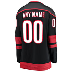 Carolina Hurricanes Fanatics Women's Home Breakaway Custom Jersey - Black Jerseys