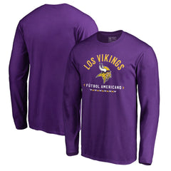 Minnesota Vikings Futbol Americano Long Sleeve T-Shirt - Purple sale