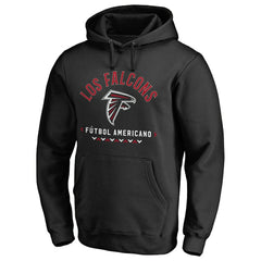 Atlanta Falcons Futbol Americano Pullover Hoodie - Black sale