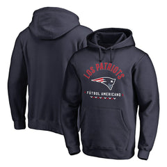 New England Patriots Futbol Americano Pullover Hoodie - Navy on sale